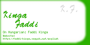 kinga faddi business card